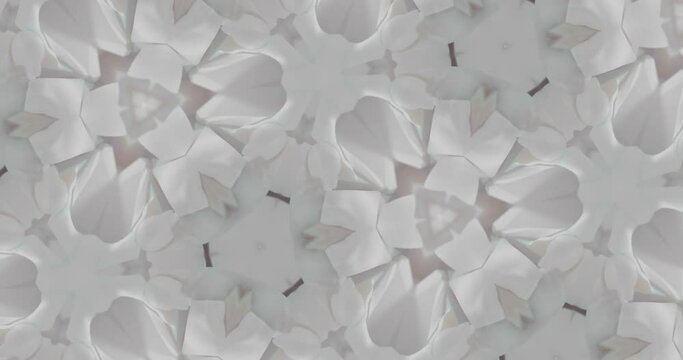 Kaleidoscope white plastic pattern