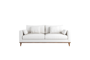 Modern white Sofa on transparent background