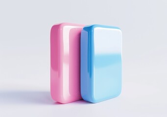 dual passports isolated, white background, a 3d rendered rounded square button, playful and bubbly