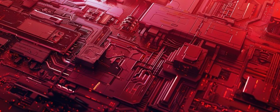 futuristic background with a red outline, dramatic future tech, bold patterns and typography, abstract minimalism appreciator