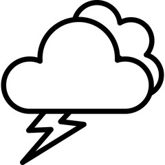 Storm Vector Line Icon