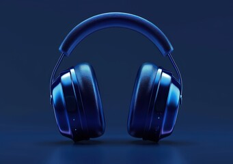 headset icon in blue color, colorful animation stills