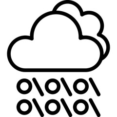 Hail Vector Line Icon