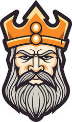 vector head of ancient persian king 