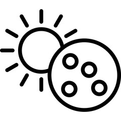 Eclipse Vector Line Icon
