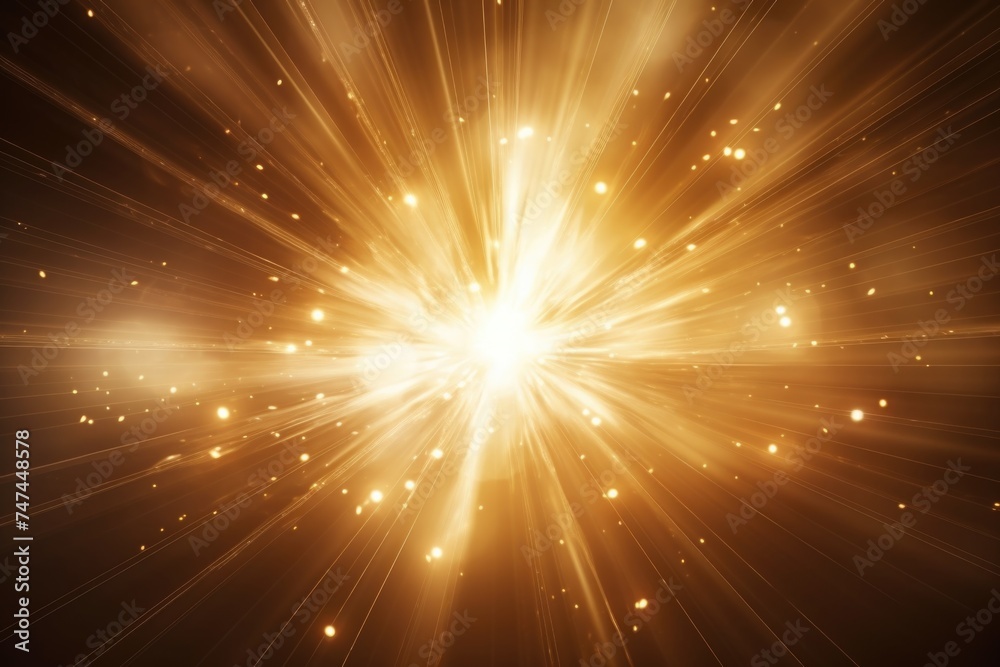Poster a bright light shining on a dark black background. suitable for various design projects