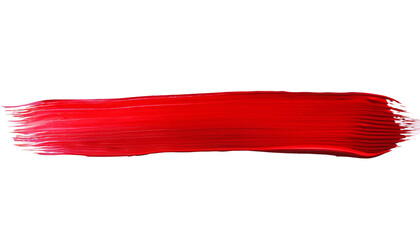 Shiny red brush watercolor painting isolated on transparent background. watercolor png