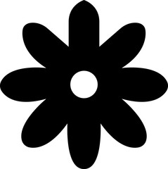 Flower icon isolated on transparent background. simple icon. Flowers in modern simple. Cute round flower plant nature, Black color shape icon, hand drawn wreaths. Cute doodle floral wreath frame.