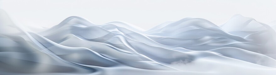 Obraz premium white background with waved shape, in the style of soft landscapes, light gray