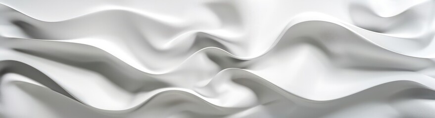 Obraz premium white wavy background with white wavy waves, in the style of soft and rounded forms, precision, new topographics