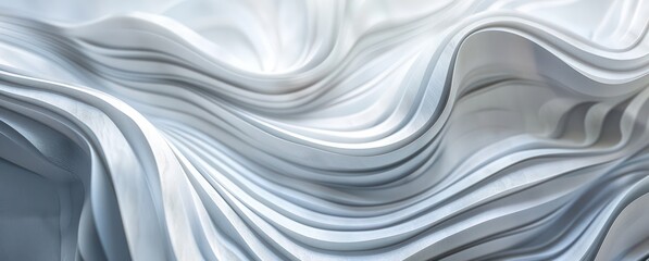 white wavy paper background, in the style of dynamic shapes, futuristic elements