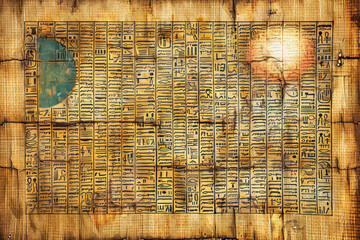 Tattered Ancient Chinese Manuscript with Characters - obrazy, fototapety, plakaty