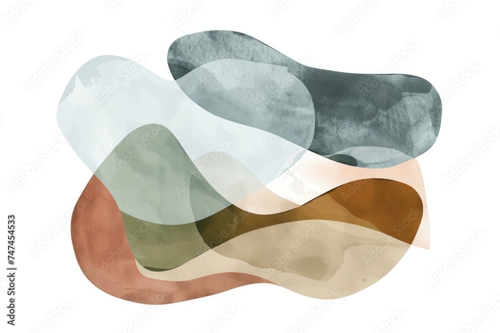 Poster A group of abstract shapes suitable for various design projects