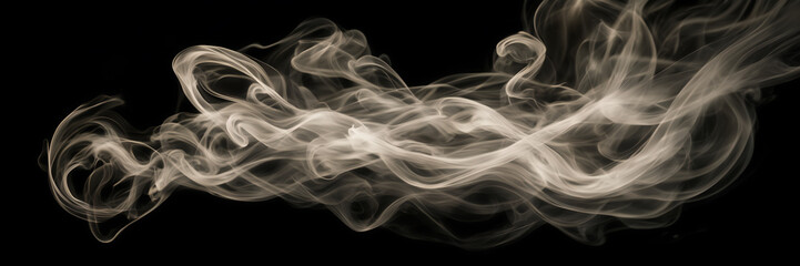 Photograph showcasing the ethereal beauty of swirling tendrils of smoke illuminated by soft, diffused light. - obrazy, fototapety, plakaty
