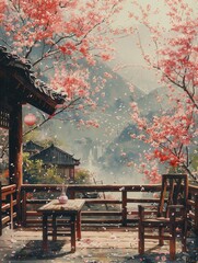 Enjoy serene beauty with cherry blossoms, kimonos, Zen gardens, and tea ceremonies in tranquil Japanese settings.