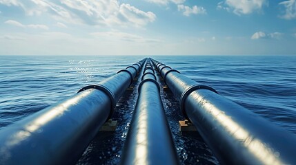  Offshore Industry oil and gas production petroleum pipeline. Offshore industry pipeline in action, transporting oil and gas.