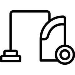 Obraz premium Vacuum Cleaner Vector Line Icon