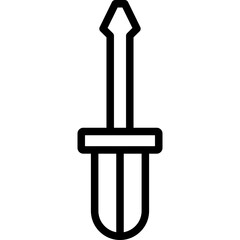 Screwdriver Vector Line Icon