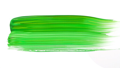 Green brush stroke isolated over white background,Green Brush Stroke Isolated On Transparent Background