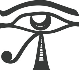 Silhouette single ancient egyptian hieroglyphs symbol logo black color only - obrazy, fototapety, plakaty