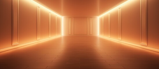 A long hallway inside a commercial building, with a bright light at the far end illuminating the path. The corridor is empty, leading the eye towards the source of light.