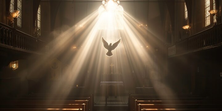 silhouette of holy spirit