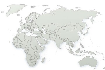 A detailed map of the world with countries highlighted. Perfect for educational or travel-related projects