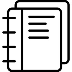 Notebook Vector Line Icon