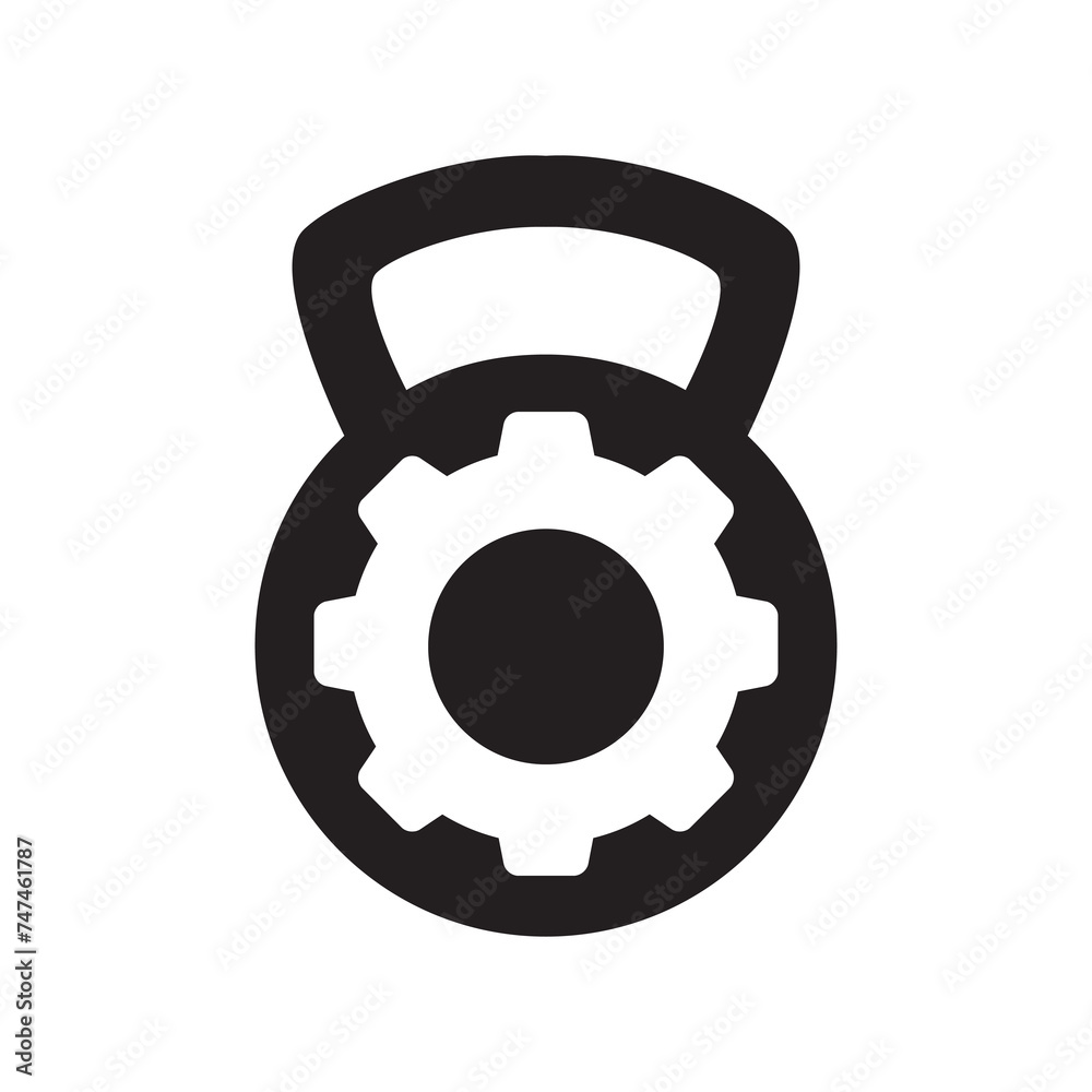 Canvas Prints gym gear icon logo vector