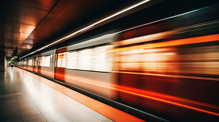 Obraz premium lights when the vehicles is moving with long exposure.