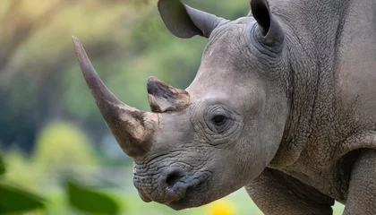 Foto op Canvas close up of a rhino © Rizwanvet
