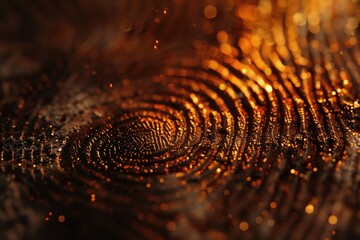Detailed fingerprint on wood surface, suitable for forensic or security concepts