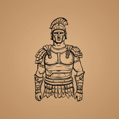 Spartan King Warrior Fighter tattoo T-Shirt Design