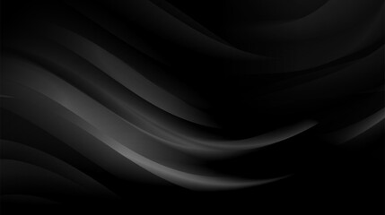 Black luxury wave abstract background with copy space. Vector illustration for banner, poster, website and background