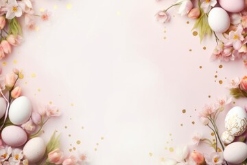 Elegant Easter background with space for text in the center