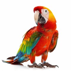 a parrot on a white background