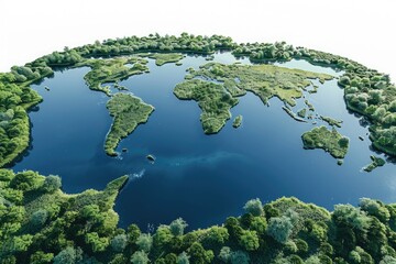 A stunning aerial view of the earth. Perfect for environmental and travel concepts