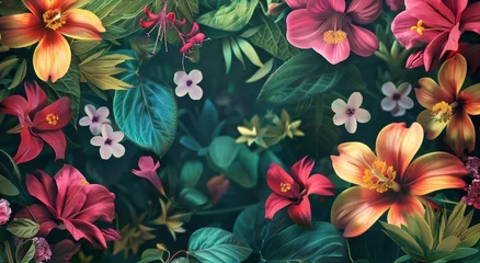 Tuinposter Florals and botanicals, Freshness  art backdrop © Olga