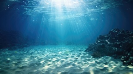 Sunlight filtering through clear water, ideal for nature or underwater themes