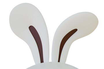 orelha de coelho 3d, 3d para composição pascoa