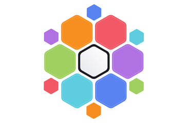 colorful blank Infographic background template design isolated on white background for your design - vector illustration