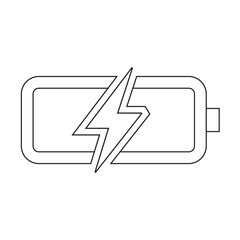
a battery icon in line art and vector designs