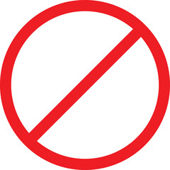 Restricted Prohibition Sign, Red forbidden sign, Not Allowed Sign Illustration, Blank Red prohibition sign stop. Forbidden empty template crosser out prohibit caution circle