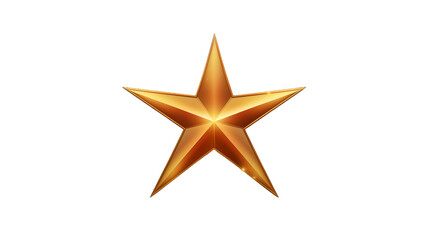 A radiant star isolated on a white background