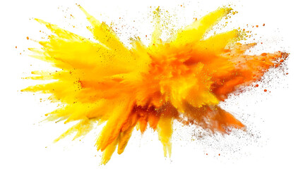 Vibrant Orange and Yellow Substance Flying Through the Air - obrazy, fototapety, plakaty