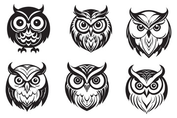 Naklejka premium Owl Icon Vector Illustrations Design