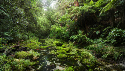 Regenwald, Omanawa Gorge, Bay of Plenty, Nordinsel, Neuseeland, Ozeanien