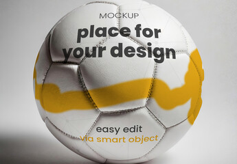 Soccer Football Ball Mockup 03 - obrazy, fototapety, plakaty
