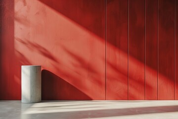 red wall with background