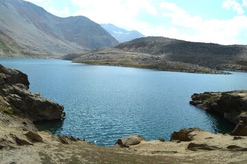 Fototapeta na wymiar lake in the mountains.